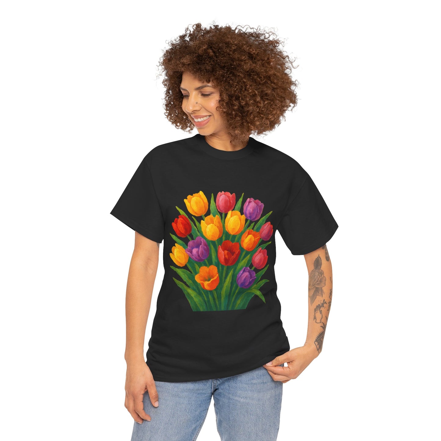 Spring Tulip Flower T- SHIRT - Vibrant Floral Aesthetic Tee