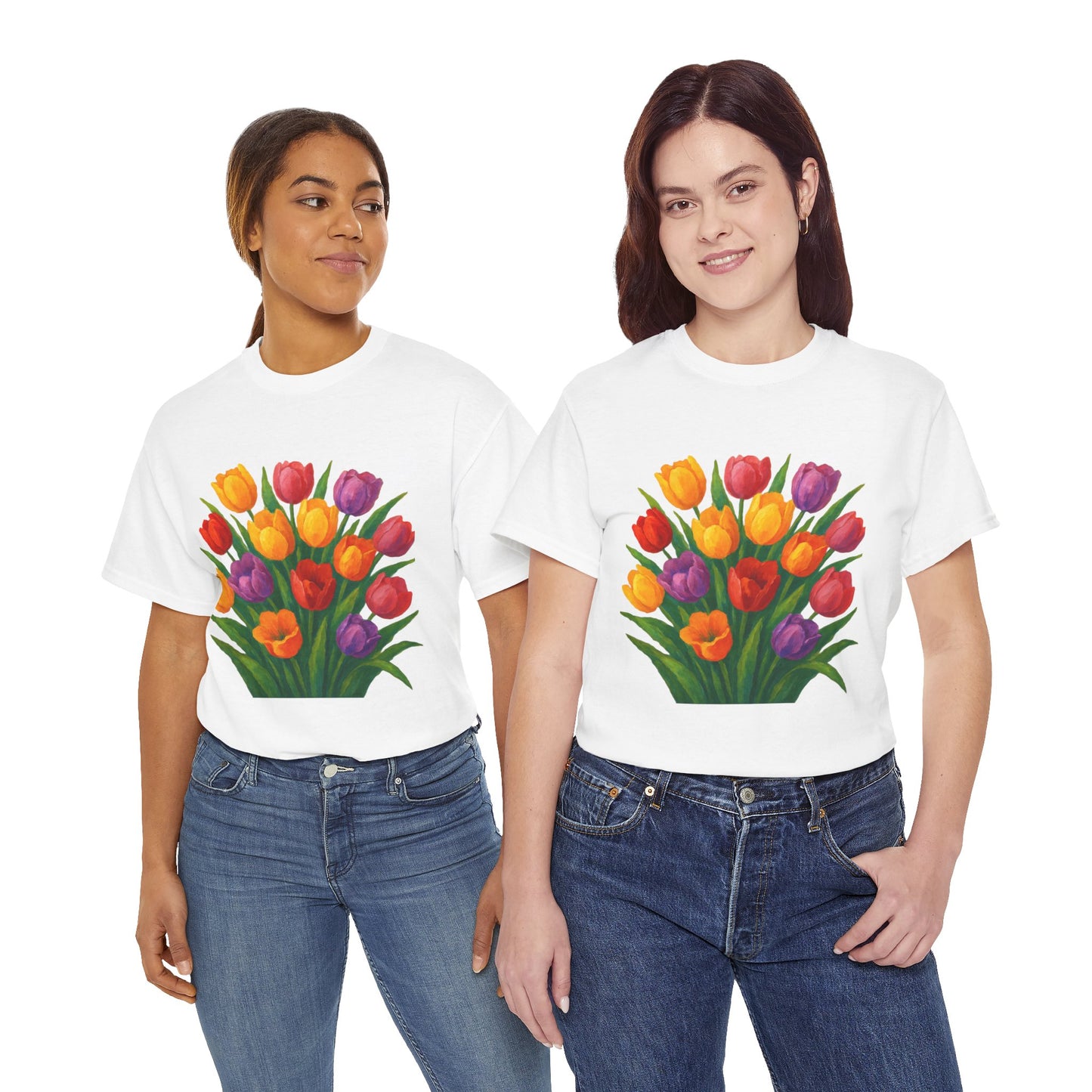 Spring Tulip Flower T- SHIRT - Vibrant Floral Aesthetic Tee