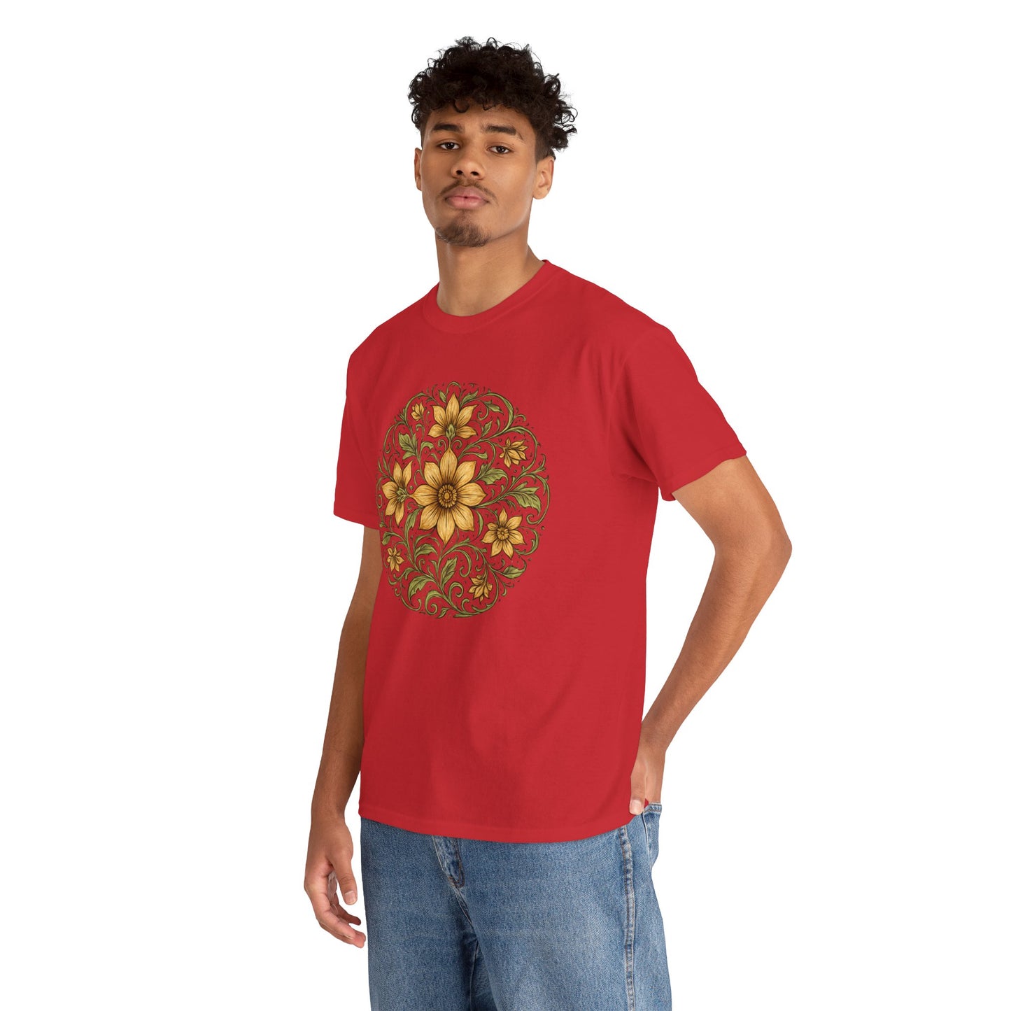 Spring Awakening Mandala T-Shirt – Boho Floral Aesthetic Tee
