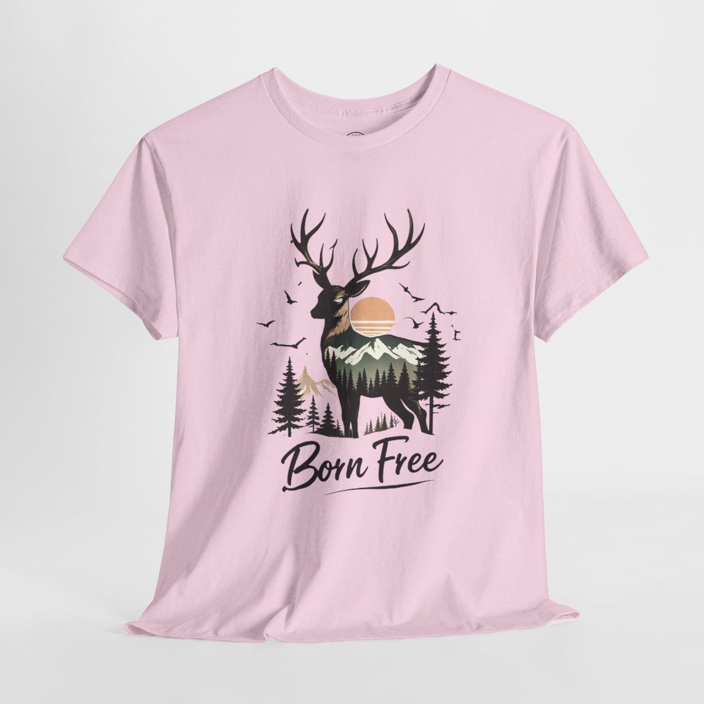 Minimalist Deer Nature T-Shirt – Forest Wildlife Graphic Tee, Calm Aesthetic Shirt