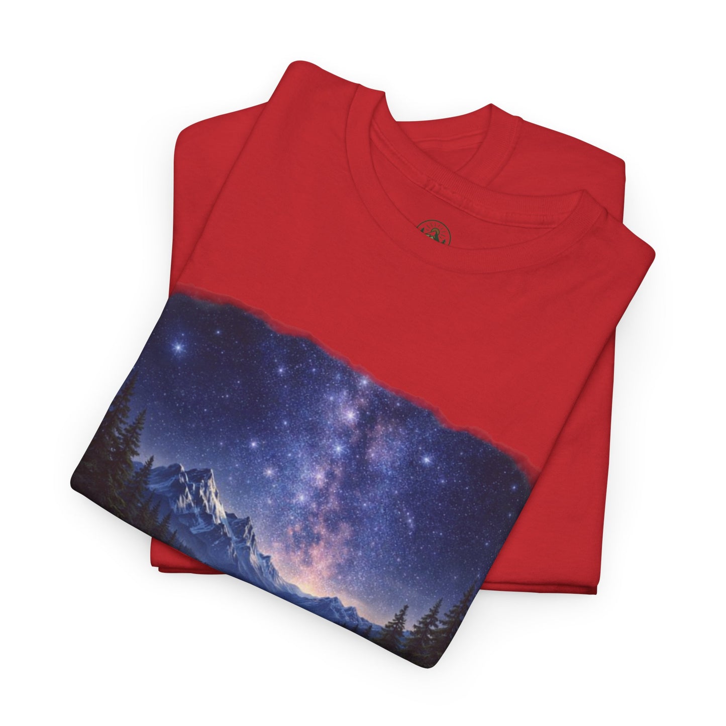Midnight Reflection Nature T-Shirt – Moonlit Lake & Forest Design