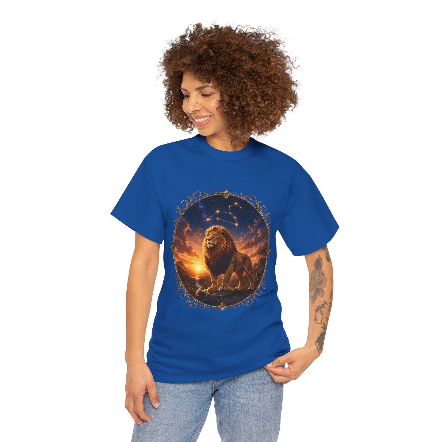Leo Zodiac T-Shirt – Majestic Lion Cosmic Design | Bold Astrology Power Tee