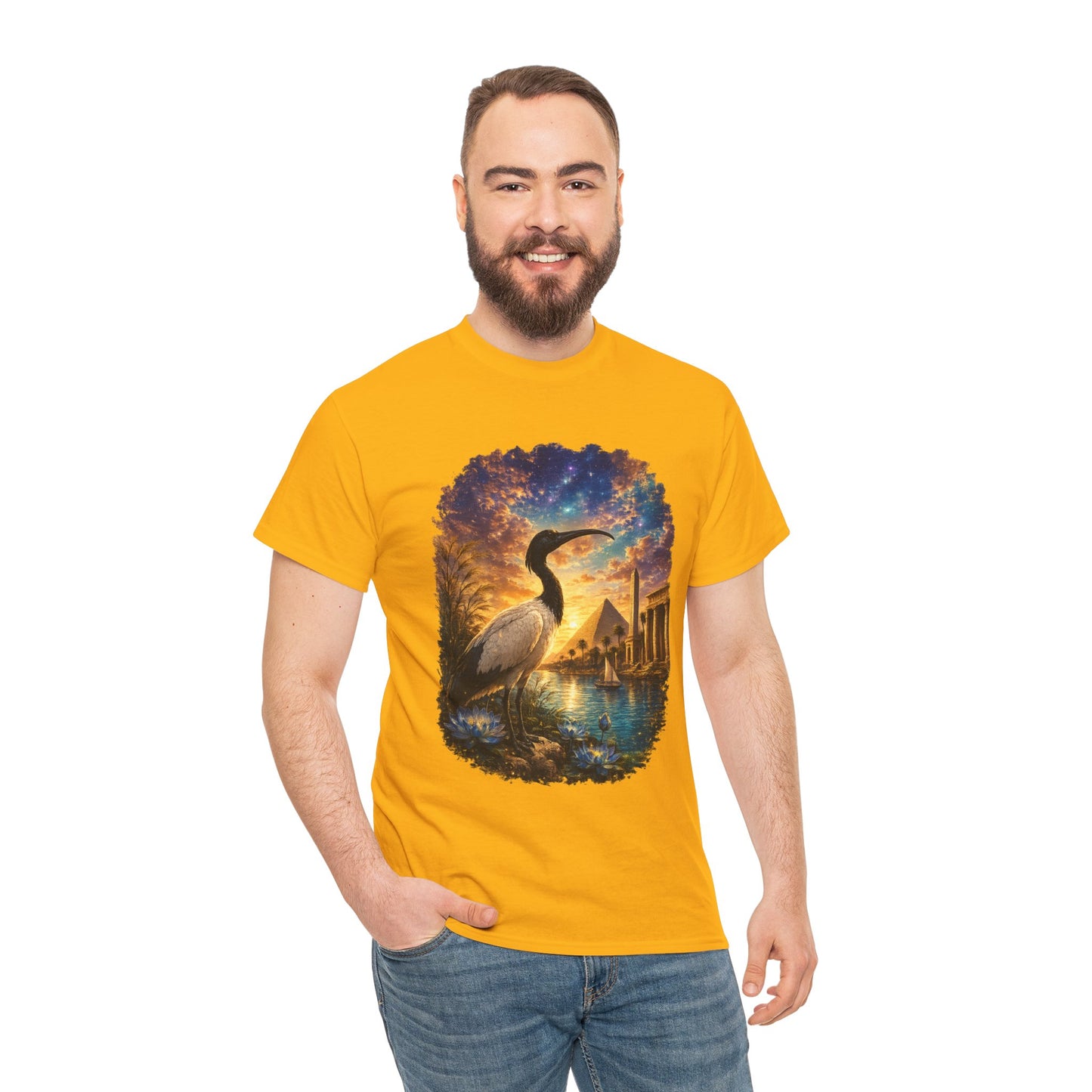 Spirit of Ancient Egypt – Sacred Ibis Nature T-Shirt | Egyptian Wildlife Graphic Tee