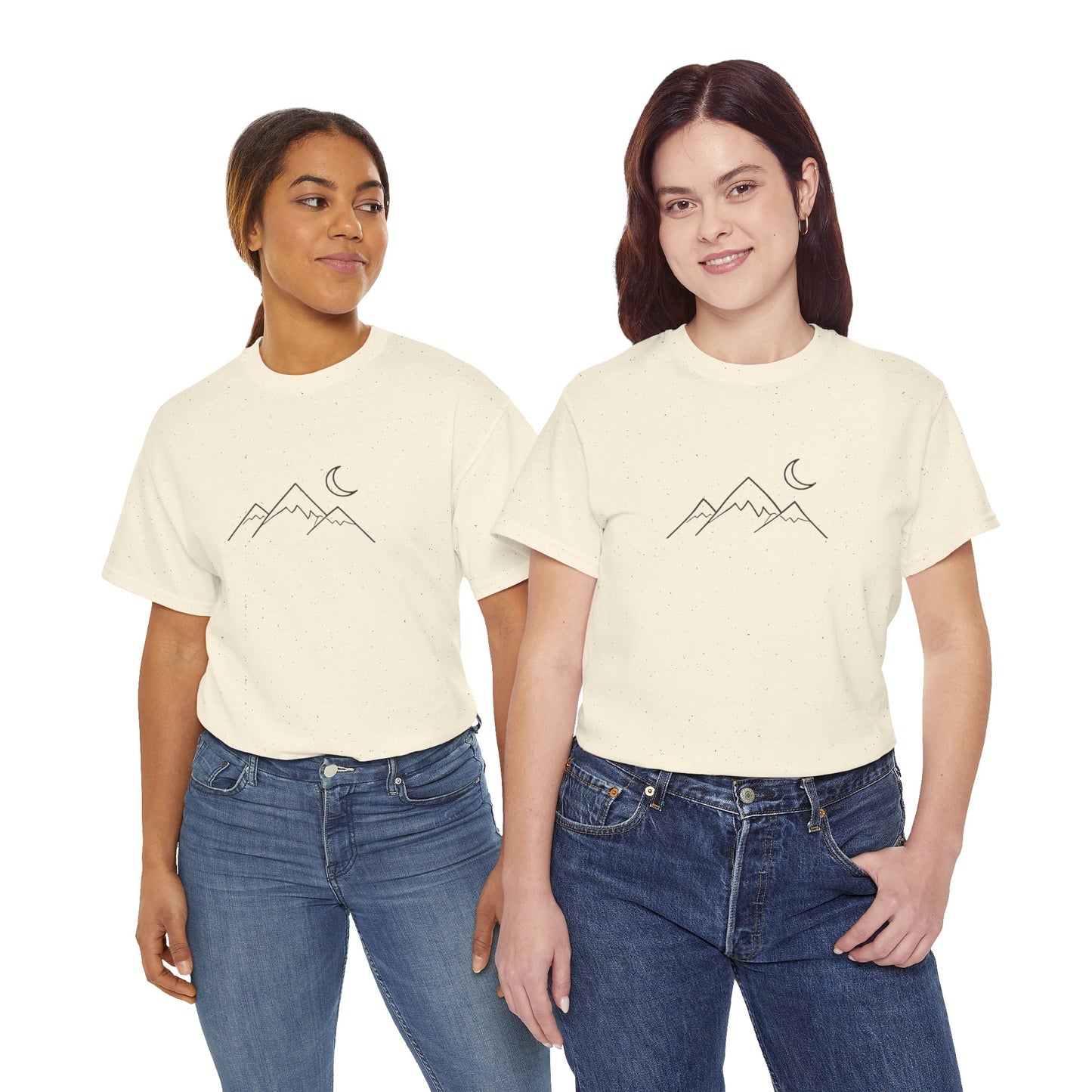 Mountain Moon T-Shirt – Minimalist Nature Night Aesthetic Tee