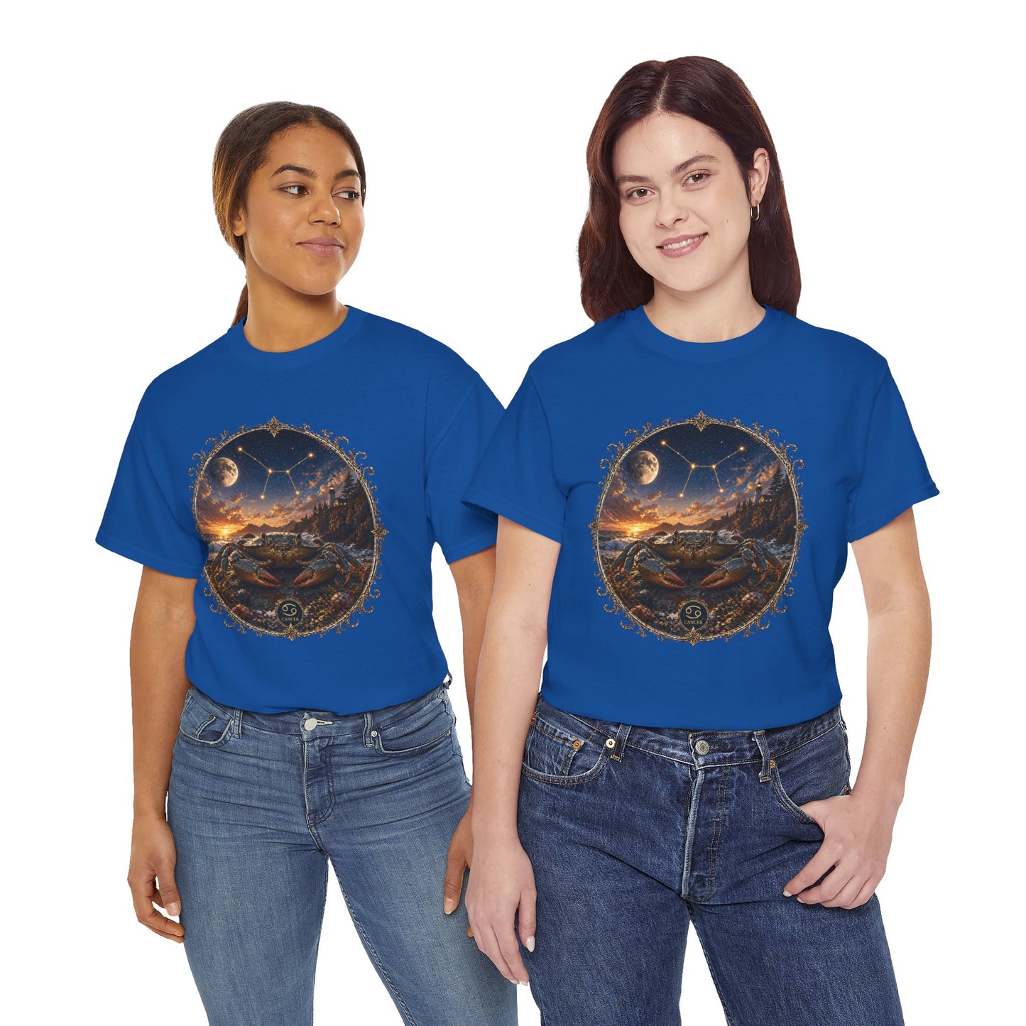 Cancer Zodiac T-Shirt – Mystic Crab Moon Design | Emotional & Cosmic Astrology Tee