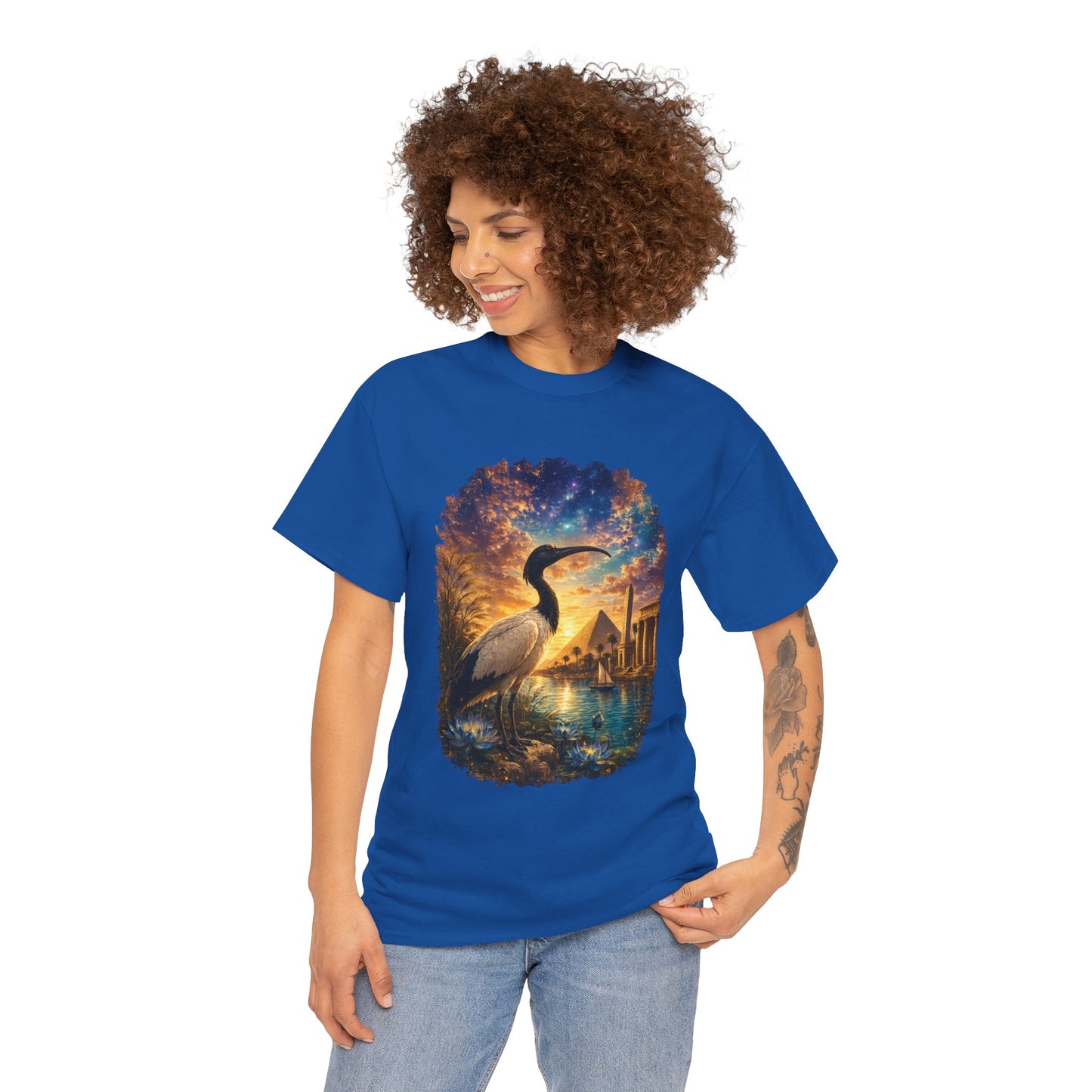 Spirit of Ancient Egypt – Sacred Ibis Nature T-Shirt | Egyptian Wildlife Graphic Tee