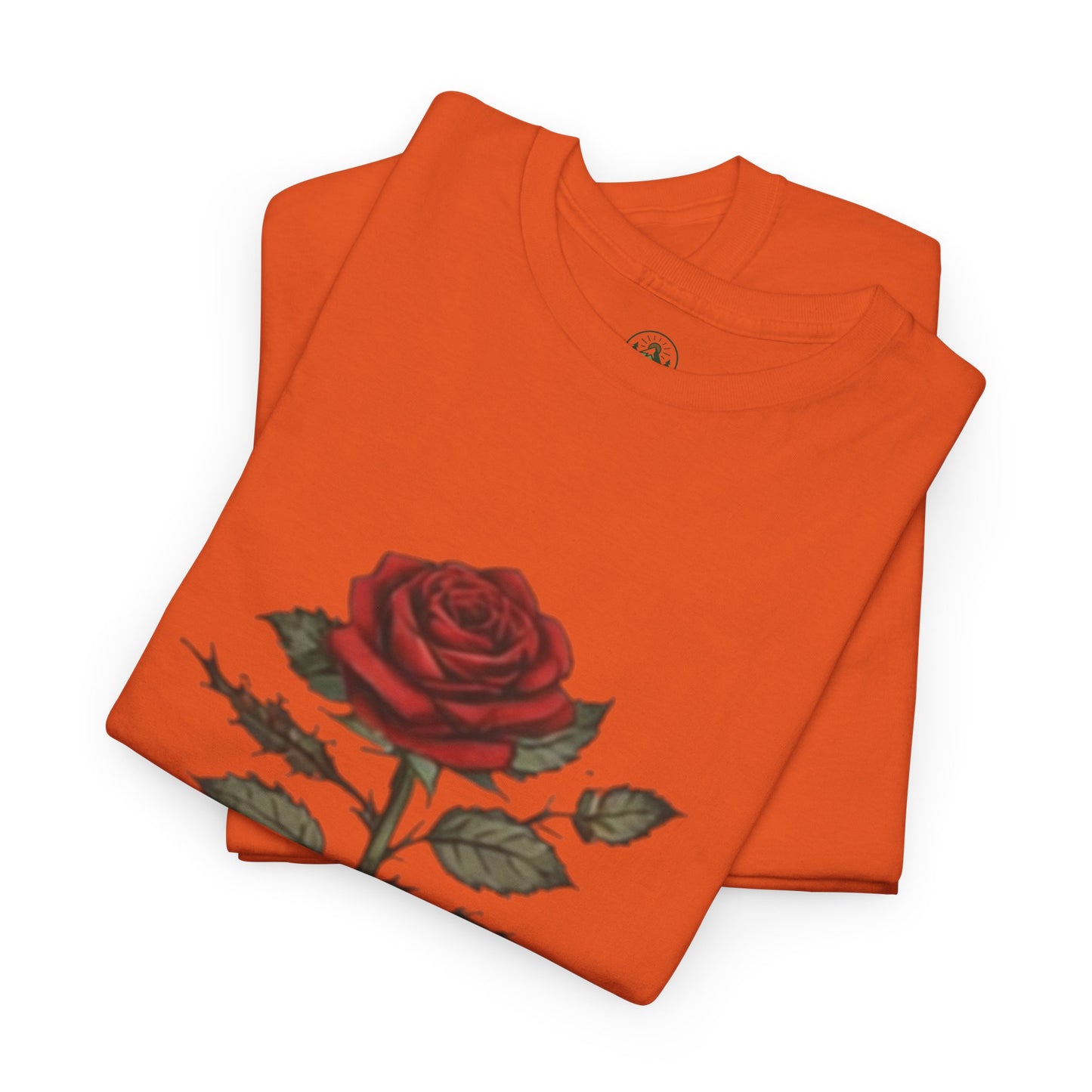 Thorns & Beauty Rose T-Shirt – Minimalist Floral Graphic Tee, Aesthetic Rose Design, Elegant Botanical Shirt