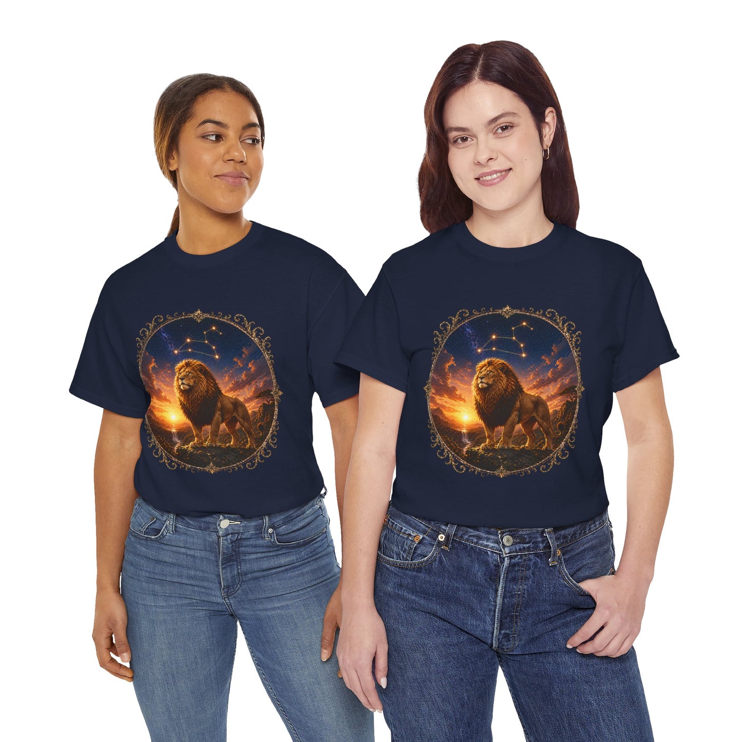 Leo Zodiac T-Shirt – Majestic Lion Cosmic Design | Bold Astrology Power Tee