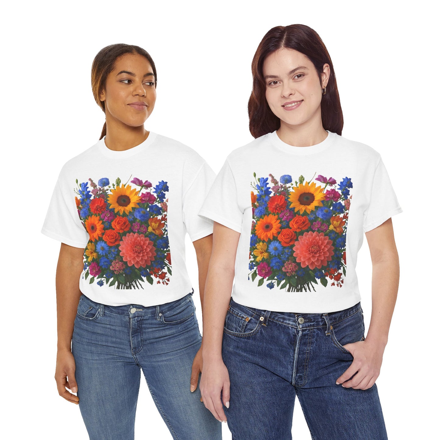Garden Bouquet Flower T-Shirt – Summer Floral Aesthetic Tee