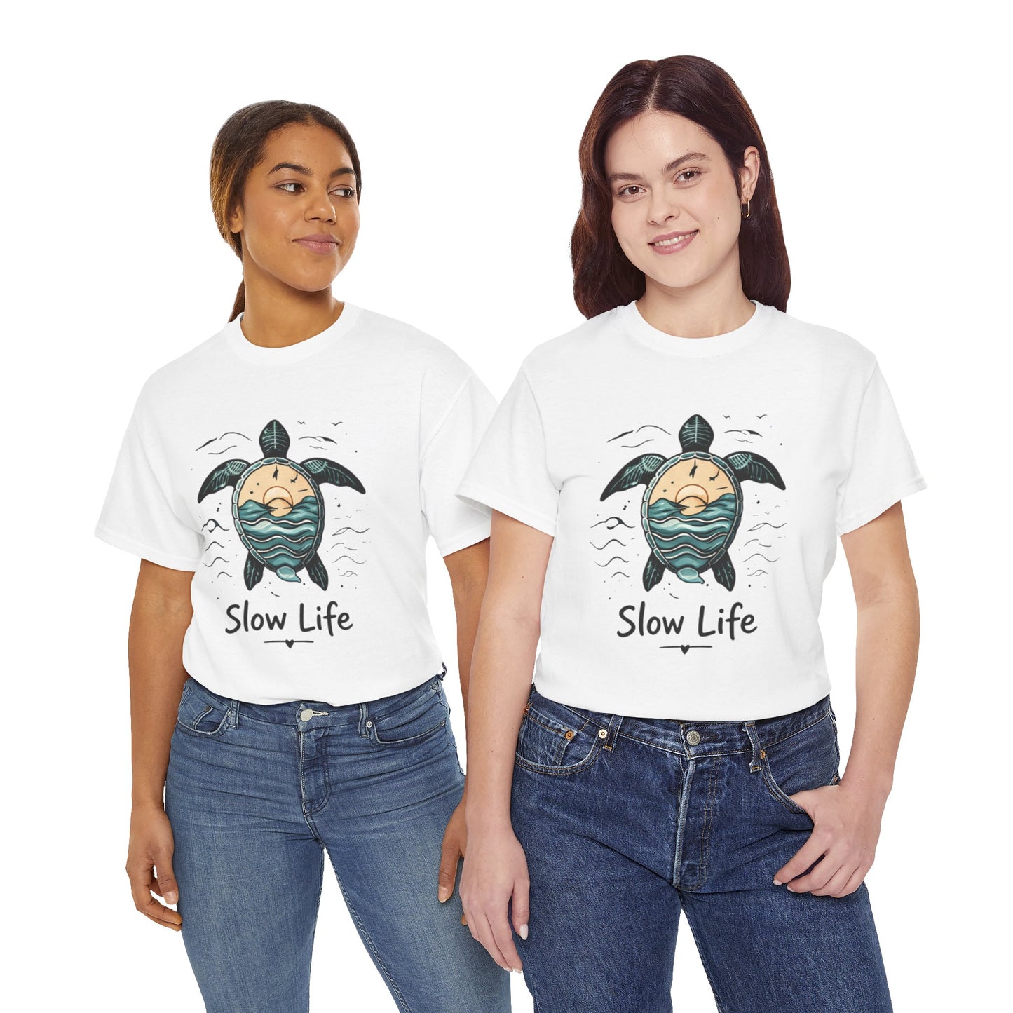 Slow Life Turtle Shirt – Aesthetic Ocean Tee for Relaxed Souls & Beach Lovers