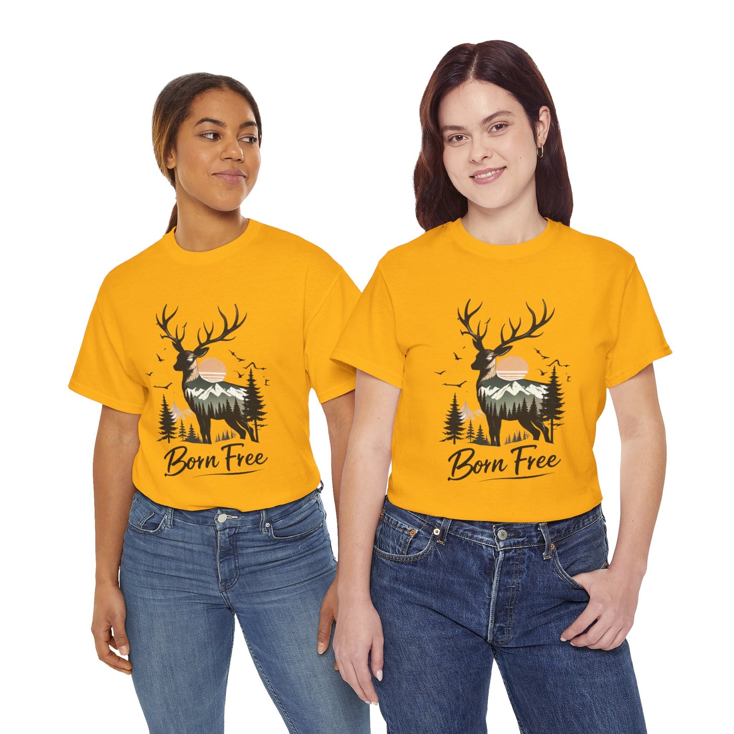Minimalist Deer Nature T-Shirt – Forest Wildlife Graphic Tee, Calm Aesthetic Shirt