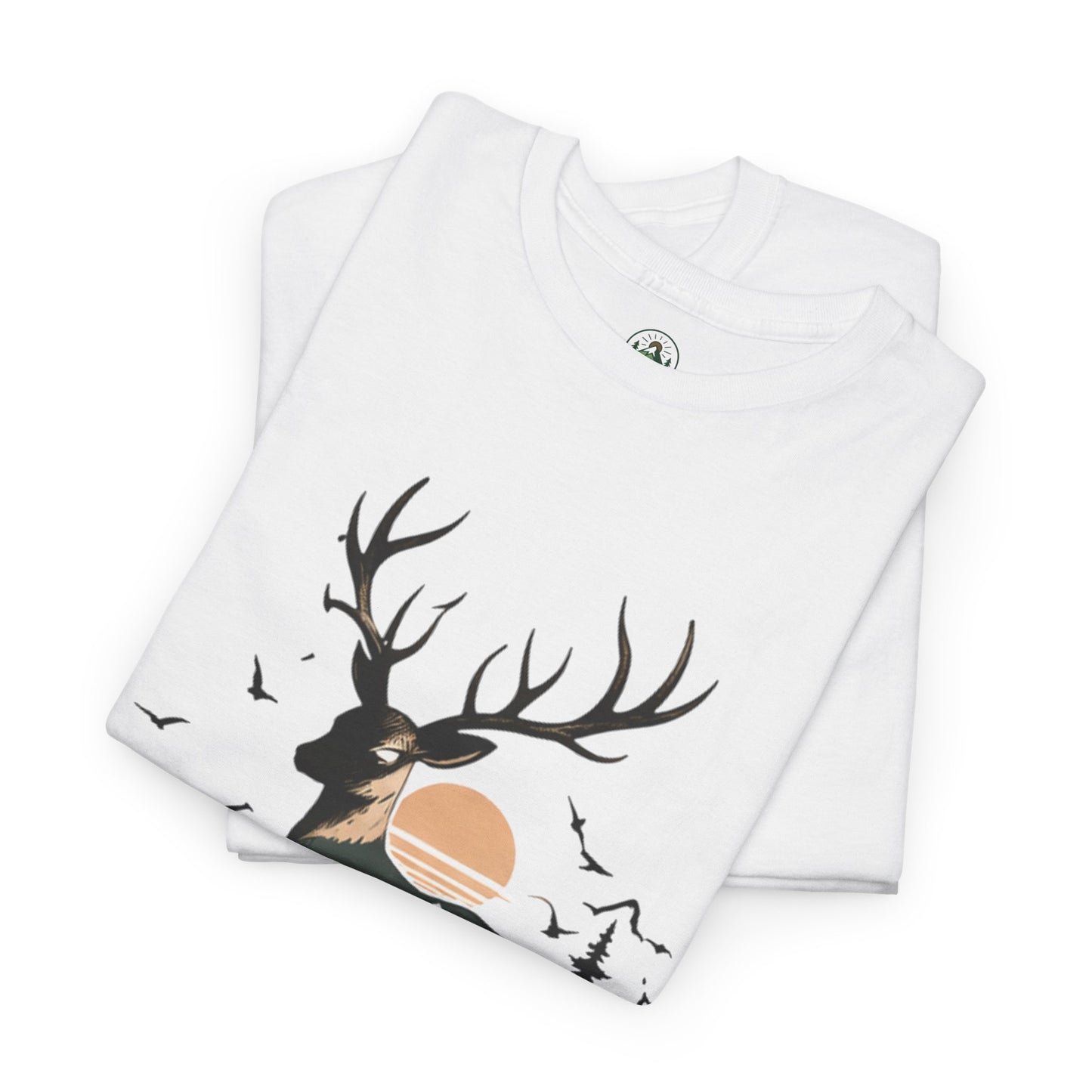 Minimalist Deer Nature T-Shirt – Forest Wildlife Graphic Tee, Calm Aesthetic Shirt