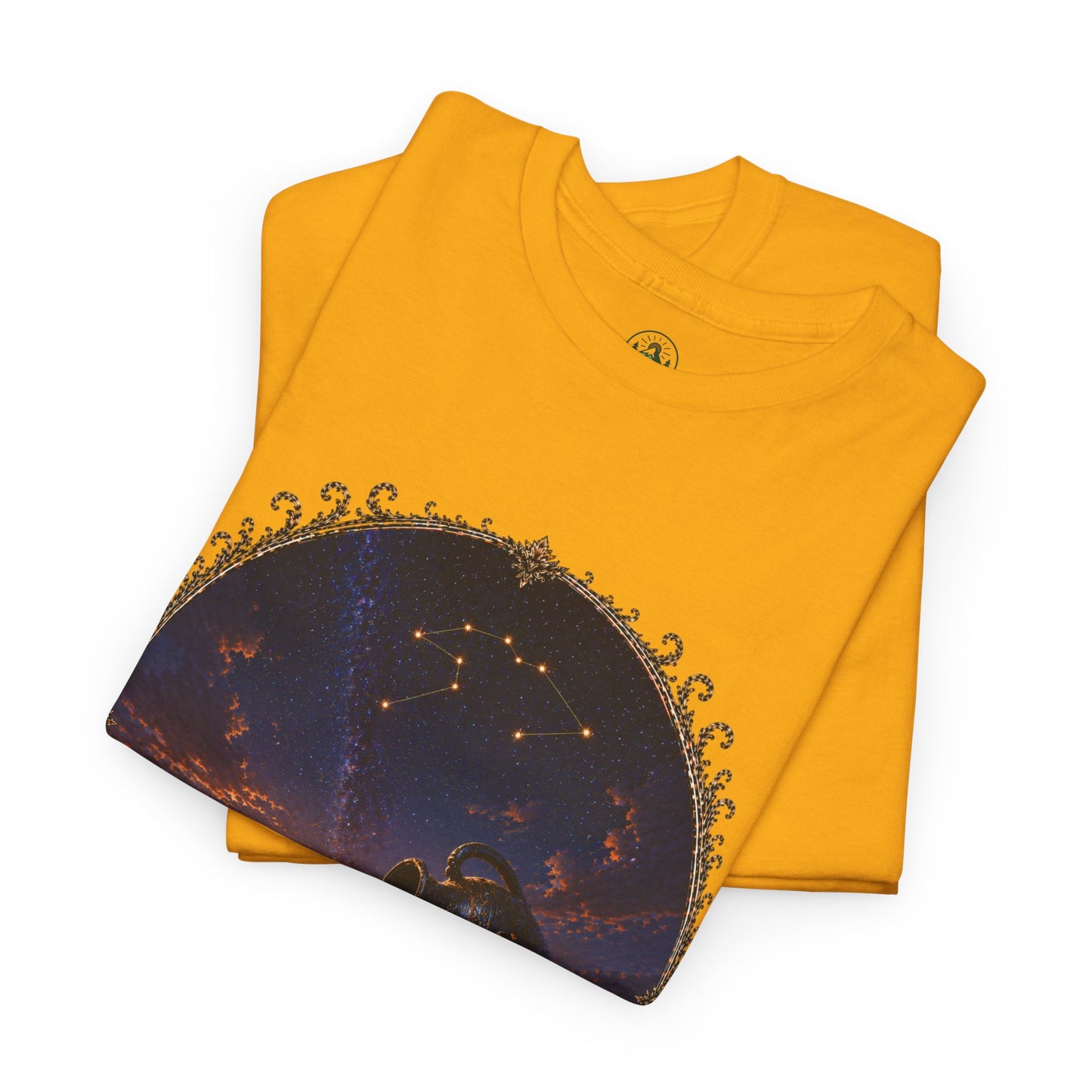 Aquarius Zodiac T-Shirt – Water Bearer Cosmic Design | Unique & Visionary Astrology Tee