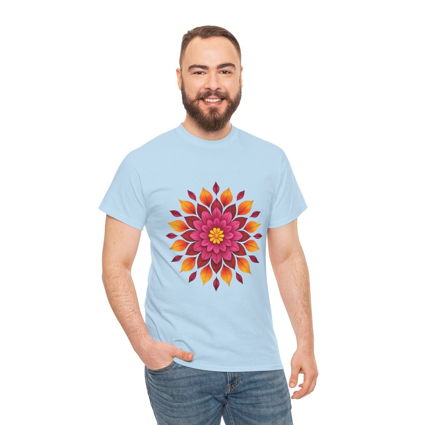 Floral Mandala T- Shirt -Boho Flower Aesthetic Tee