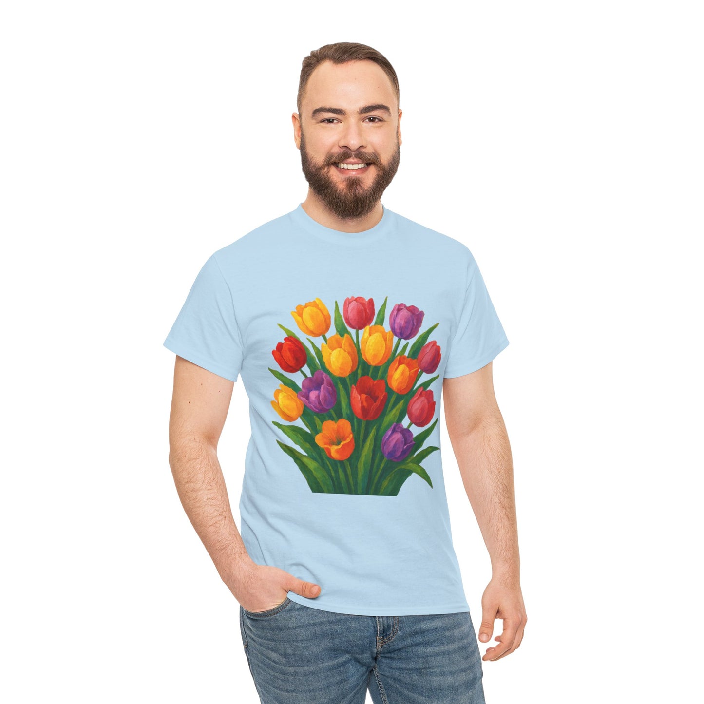 Spring Tulip Flower T- SHIRT - Vibrant Floral Aesthetic Tee