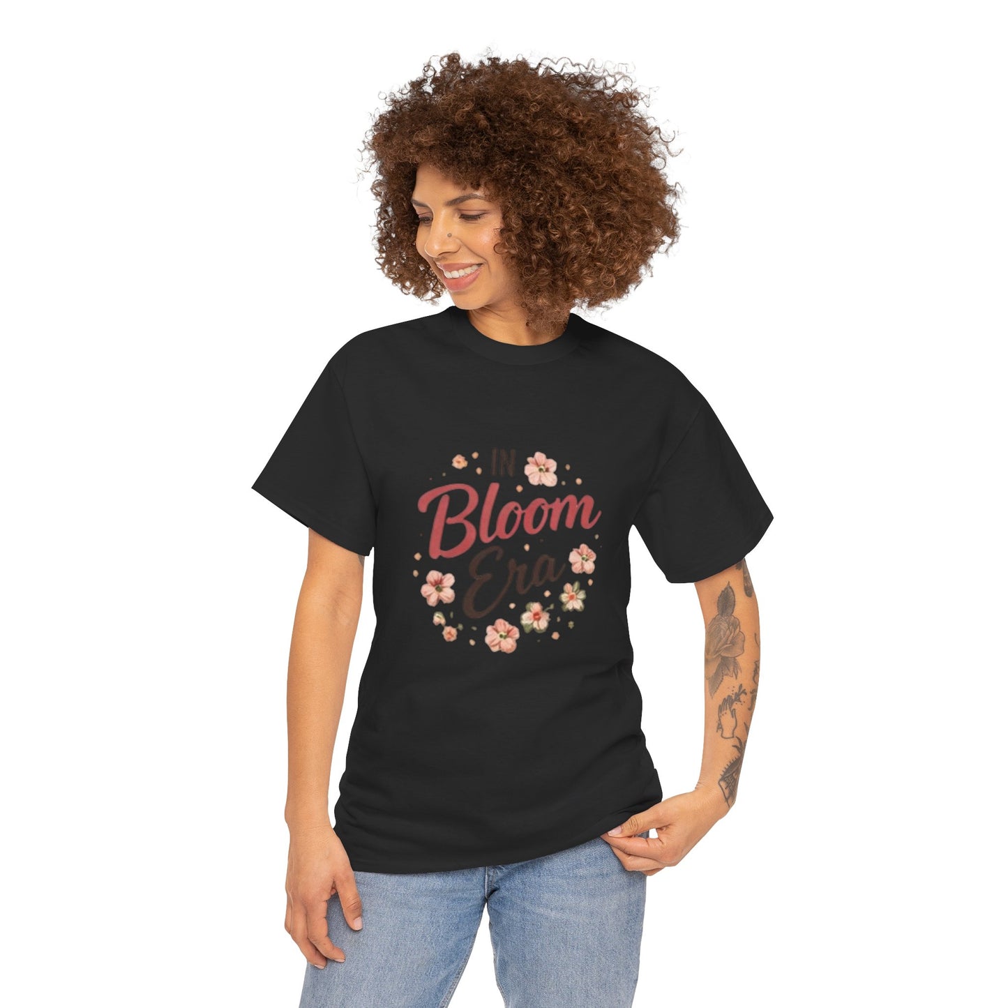 In Bloom Era T-Shirt –Bloom Minimalist Floral Aesthetic Tee, Cute Feminine Graphic Shirt