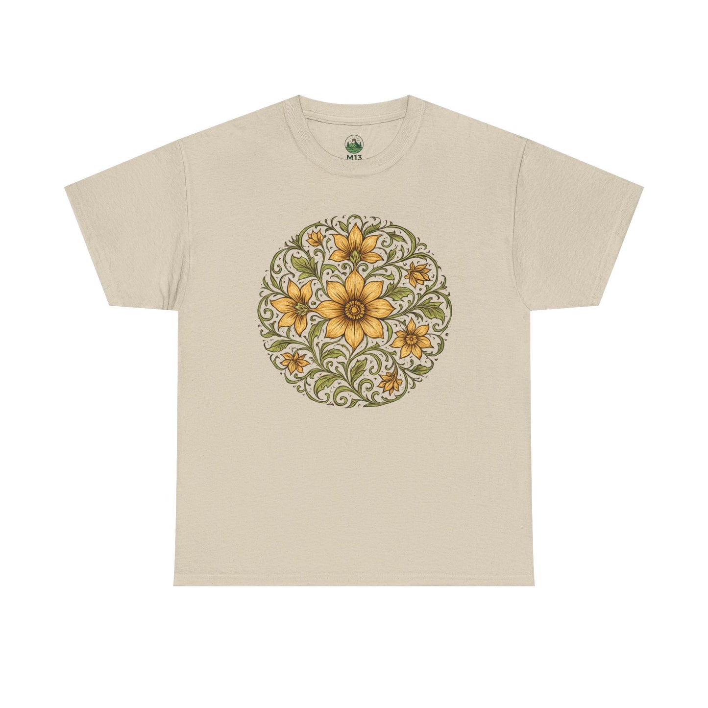 Spring Awakening Mandala T-Shirt – Boho Floral Aesthetic Tee