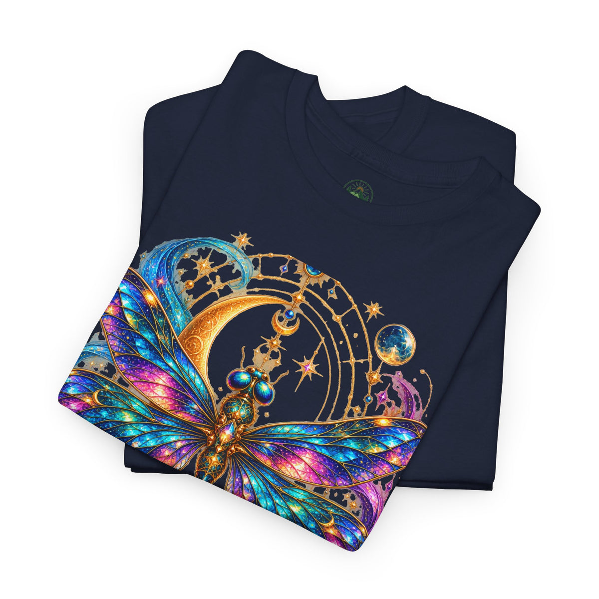 Celestial Dragonfly T-Shirt – Moon & Wildflower Nature Tee