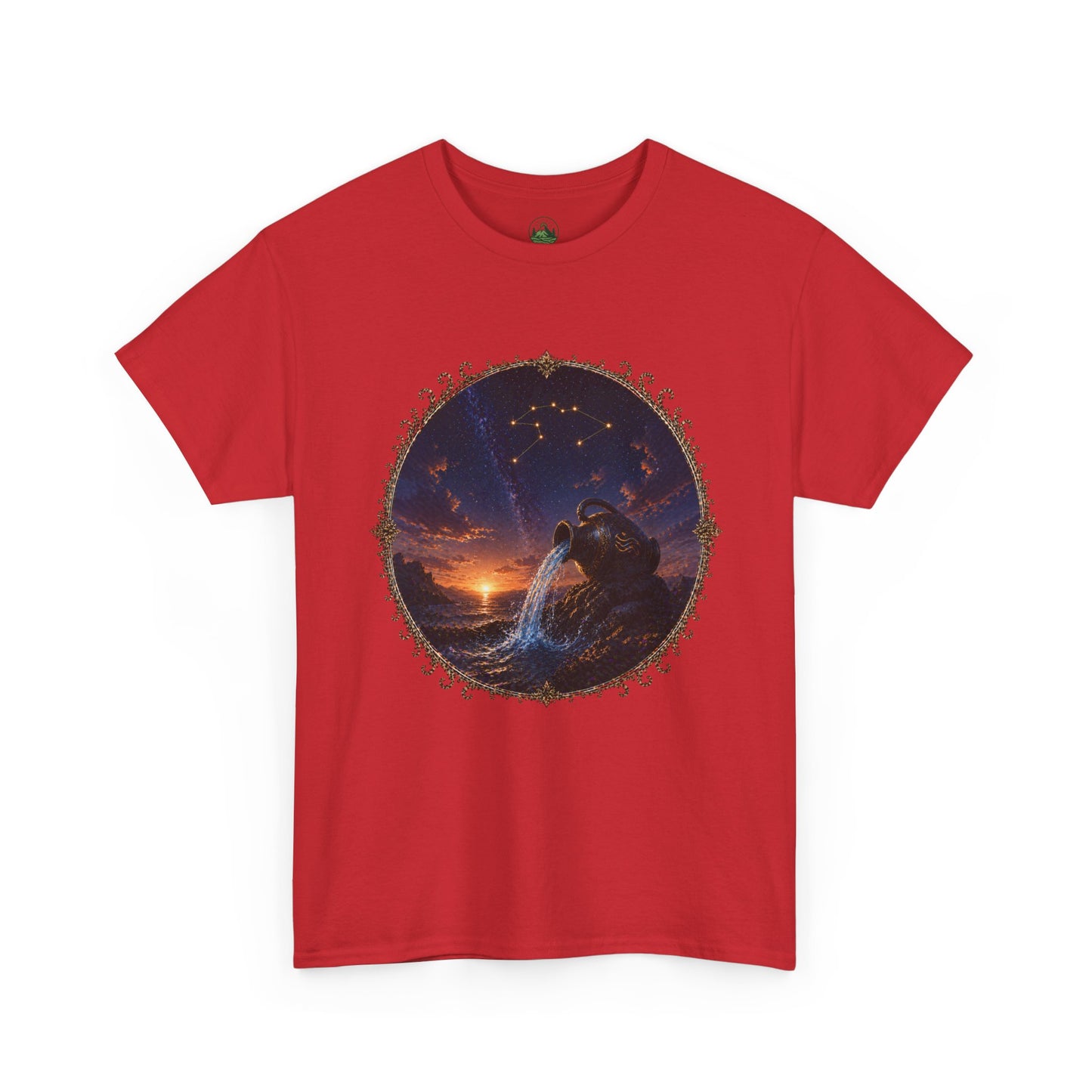 Aquarius Zodiac T-Shirt – Water Bearer Cosmic Design | Unique & Visionary Astrology Tee