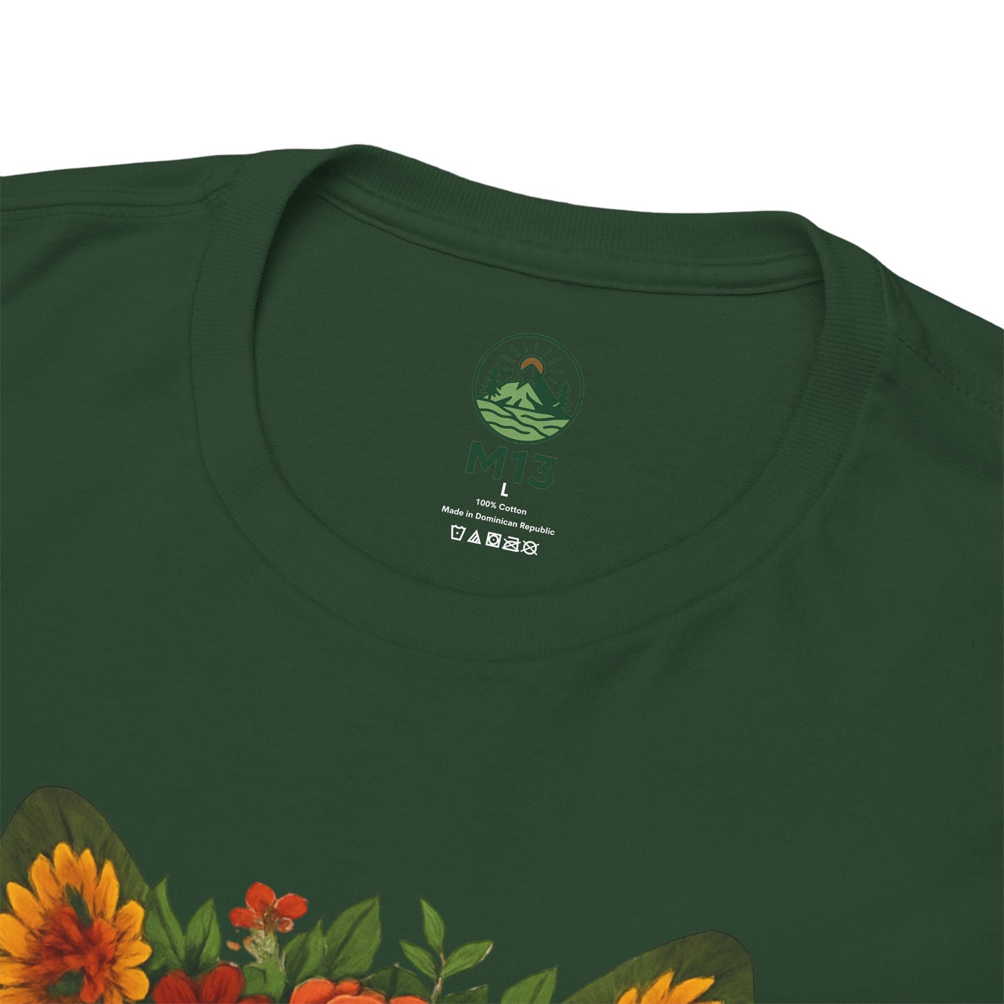 Floral Animal Portrait T-Shirt – Nature Art Aesthetic Tee