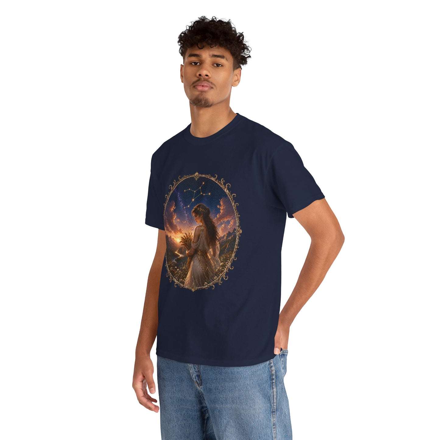 Virgo Zodiac T-Shirt – Minimalist Maiden Design | Elegant Astrology & Nature Tee
