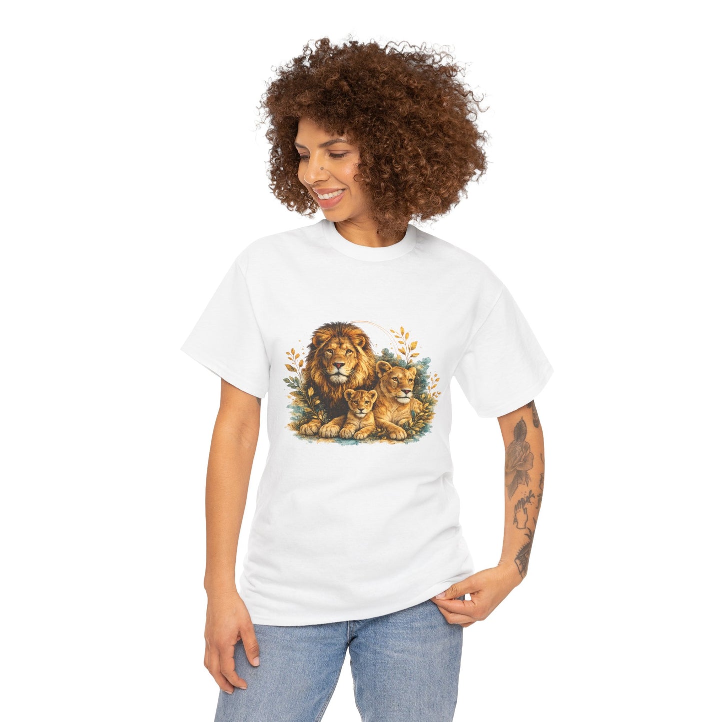 Lion Family T-Shirt – Majestic Wildlife Nature Design | Lion Pride Graphic Tee