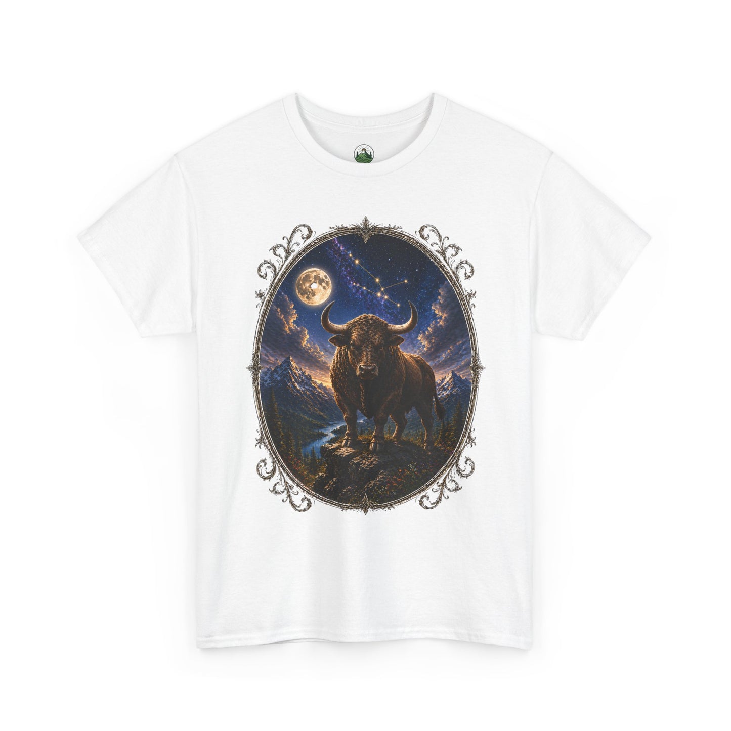 Taurus Zodiac T-Shirt – Mystic Bull Night Design | Nature & Astrology Tee
