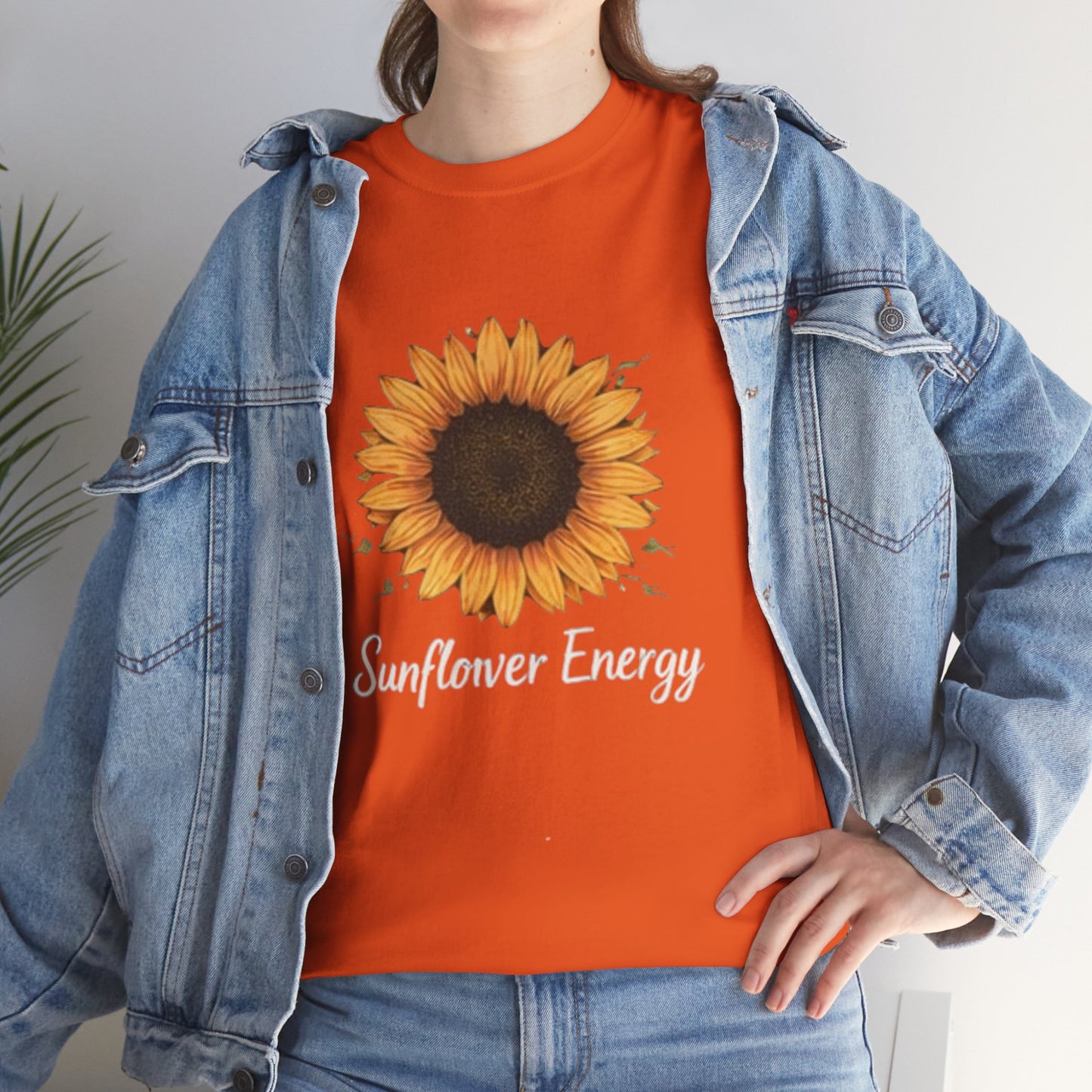 Sunflower Energy T- Shirt - Minimalist Nature Aesthetic Tee, Positive Vibes Graphic Shirt
