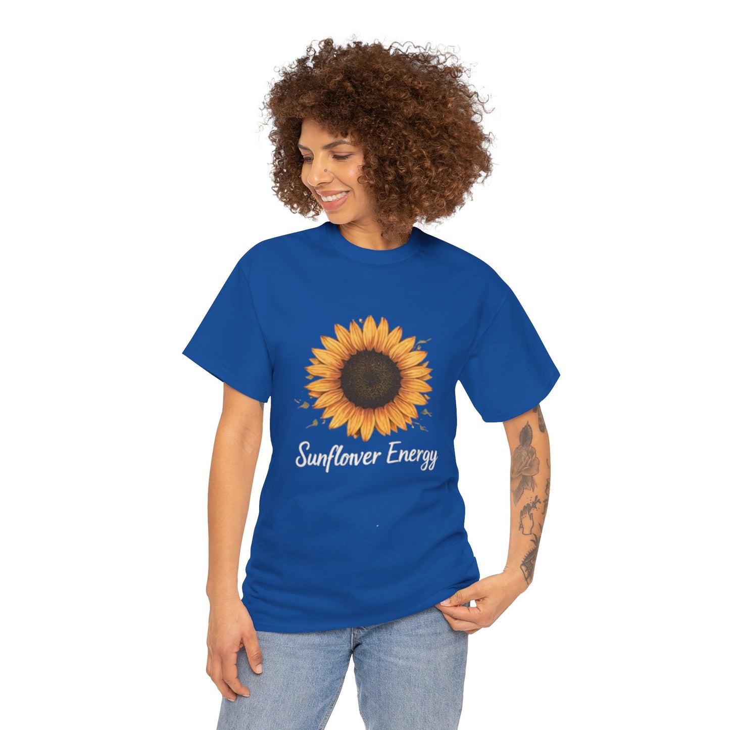 Sunflower Energy T- Shirt - Minimalist Nature Aesthetic Tee, Positive Vibes Graphic Shirt