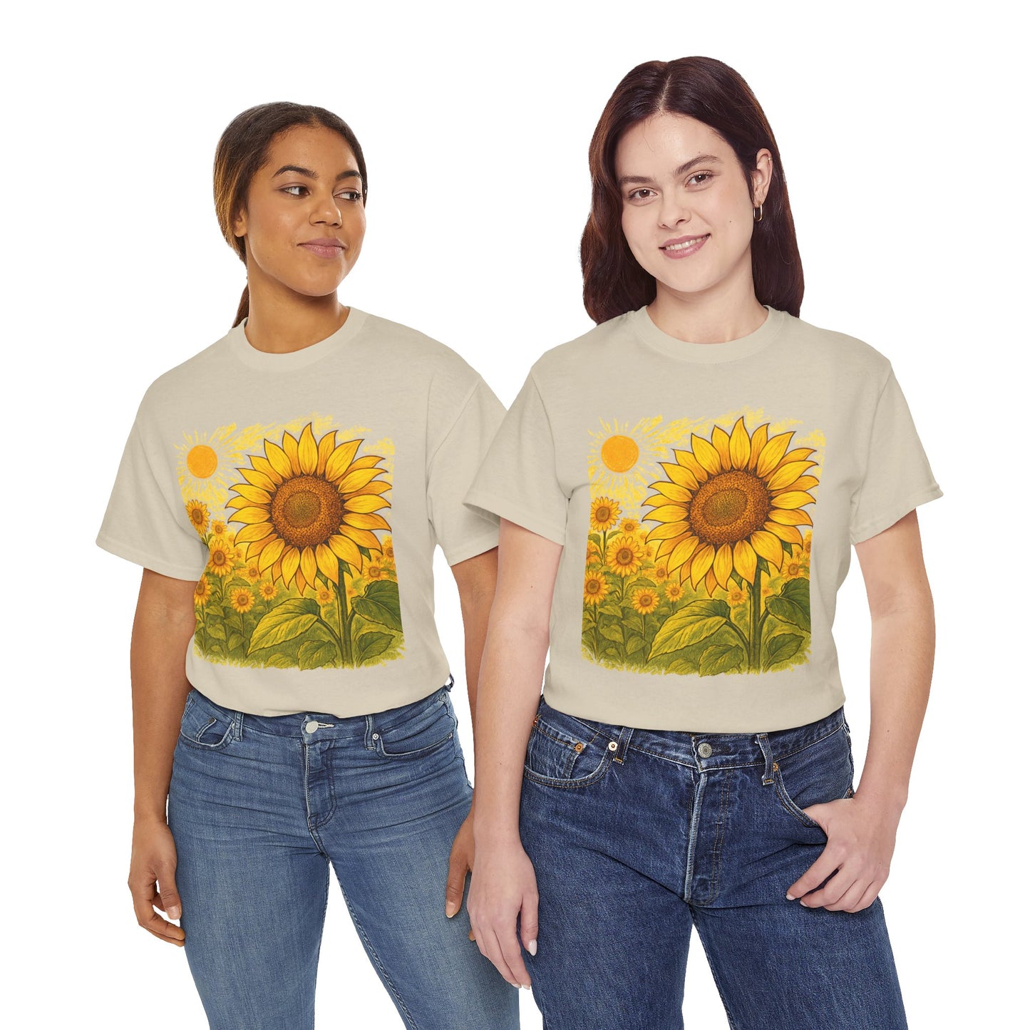 Sunflower Sunshine T-Shirt – Bright Floral Aesthetic Tee
