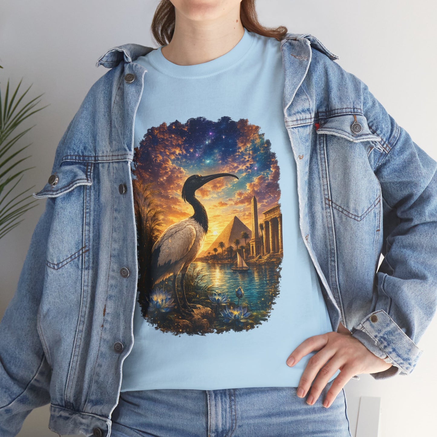 Spirit of Ancient Egypt – Sacred Ibis Nature T-Shirt | Egyptian Wildlife Graphic Tee