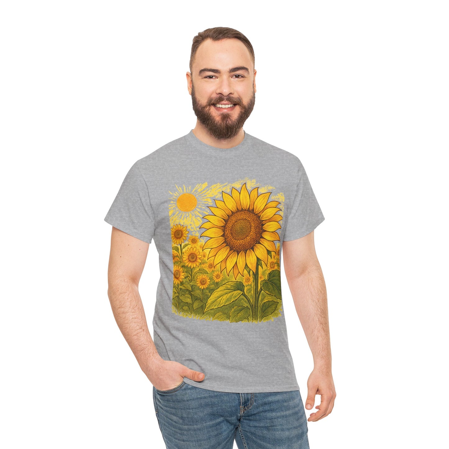 Sunflower Sunshine T-Shirt – Bright Floral Aesthetic Tee