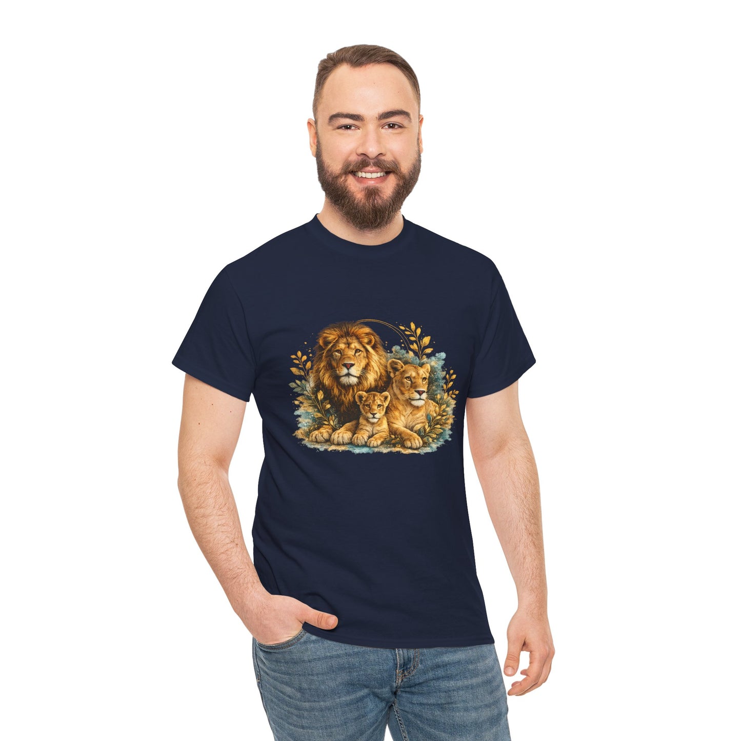 Lion Family T-Shirt – Majestic Wildlife Nature Design | Lion Pride Graphic Tee
