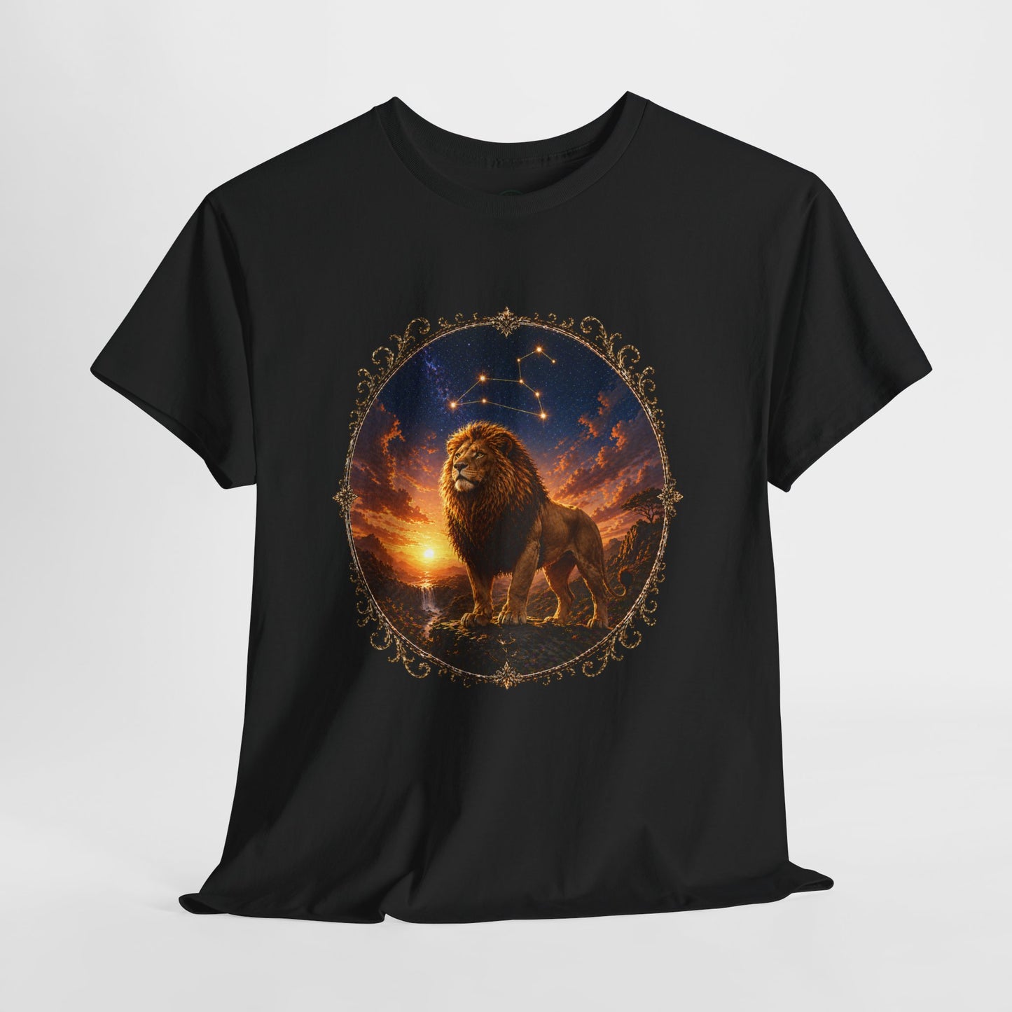 Leo Zodiac T-Shirt – Majestic Lion Cosmic Design | Bold Astrology Power Tee