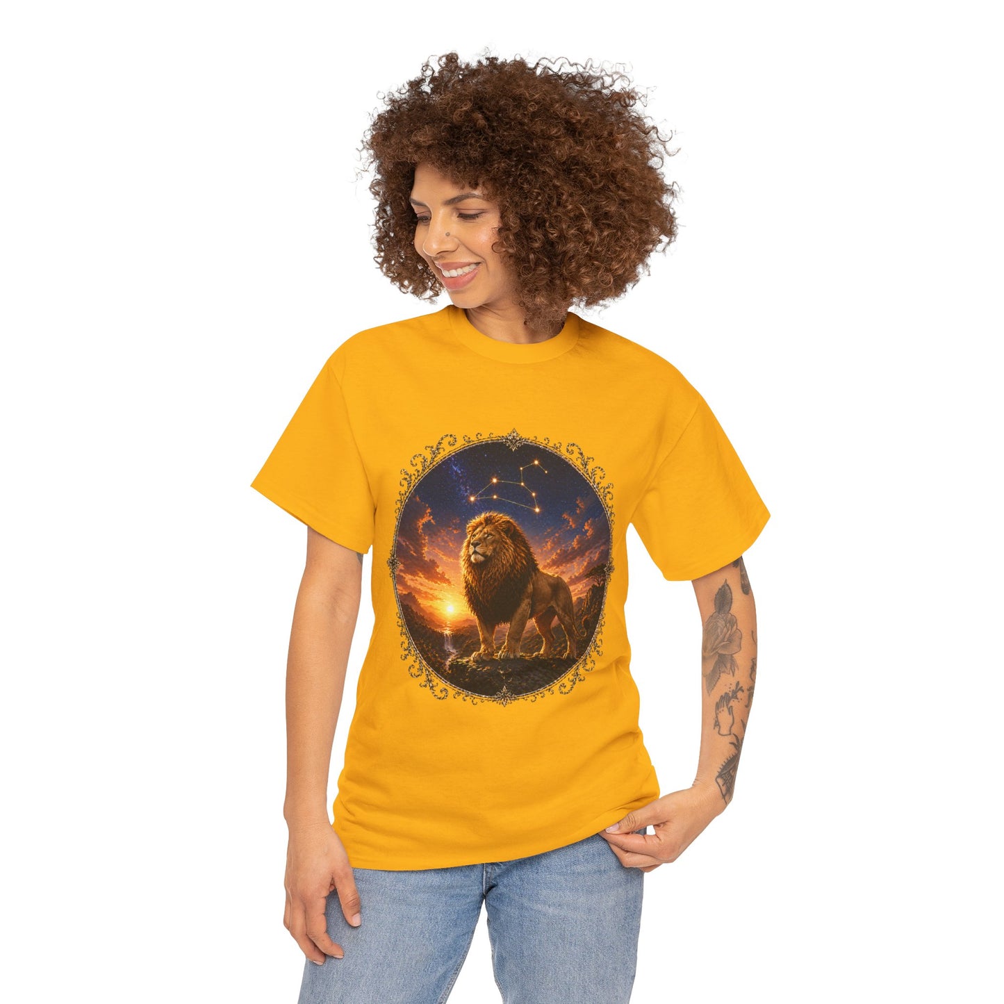Leo Zodiac T-Shirt – Majestic Lion Cosmic Design | Bold Astrology Power Tee