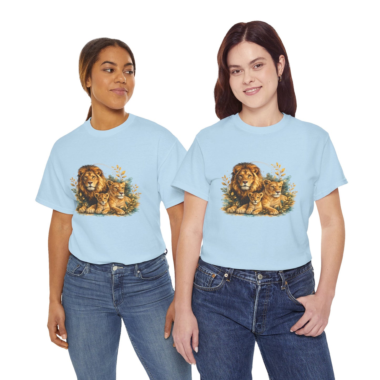 Lion Family T-Shirt – Majestic Wildlife Nature Design | Lion Pride Graphic Tee
