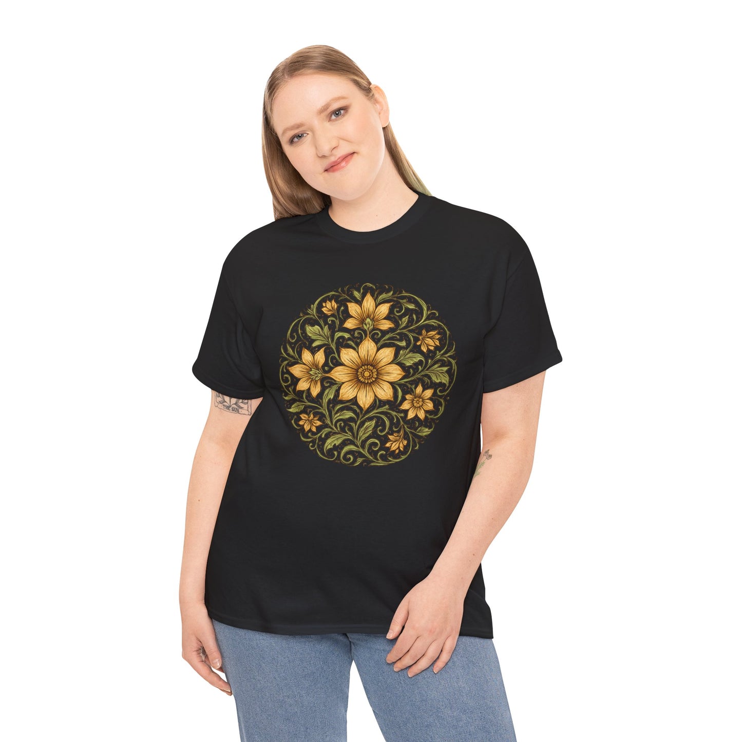 Spring Awakening Mandala T-Shirt – Boho Floral Aesthetic Tee