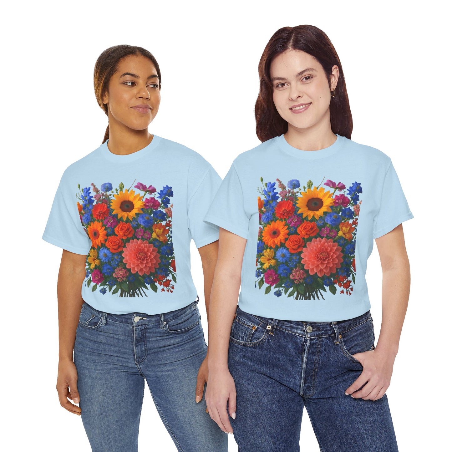 Garden Bouquet Flower T-Shirt – Summer Floral Aesthetic Tee