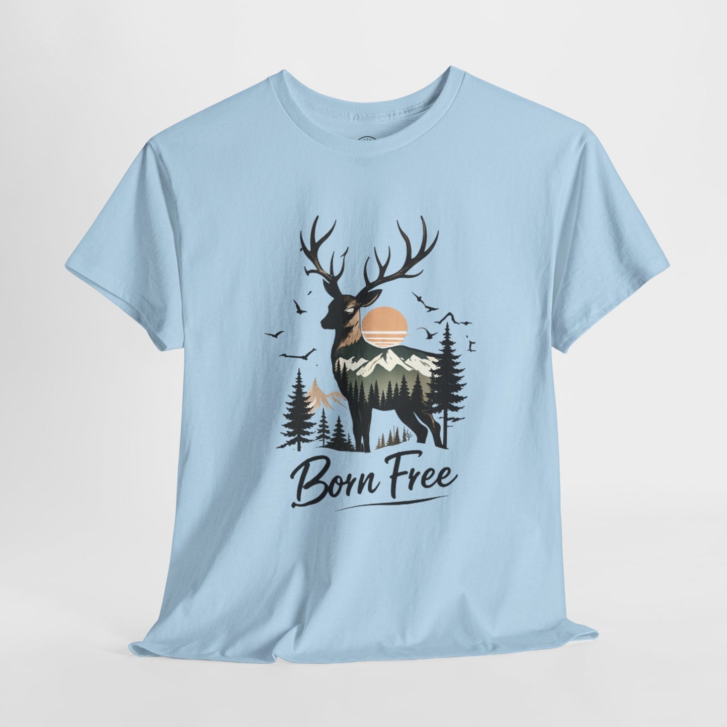 Minimalist Deer Nature T-Shirt – Forest Wildlife Graphic Tee, Calm Aesthetic Shirt