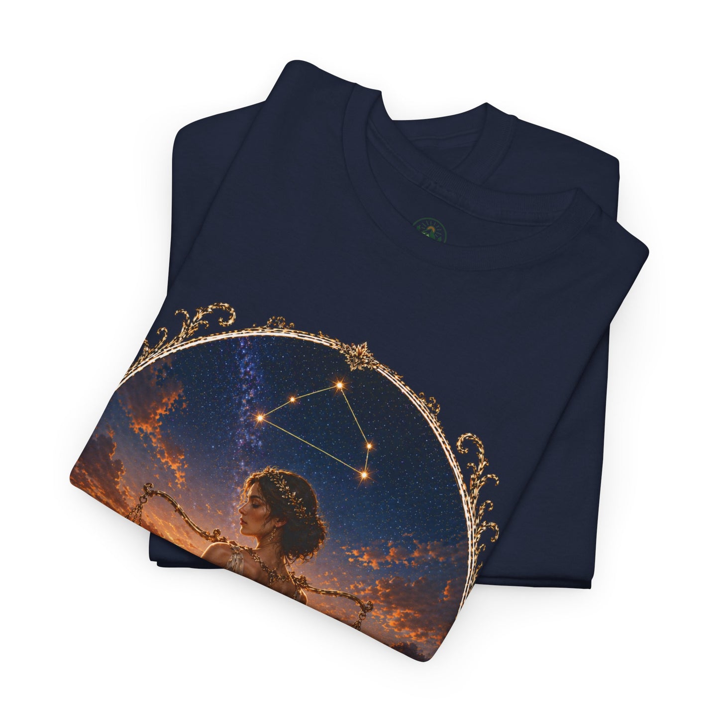 Libra Zodiac T-Shirt – Balance Scales Aesthetic Design | Elegant Astrology Tee