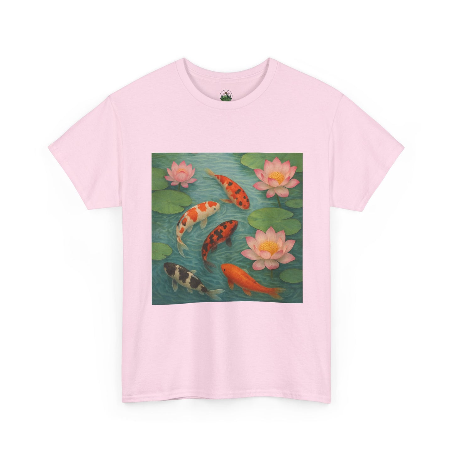Koi Fish Lotus Pond T-Shirt – Zen Nature Aesthetic Tee