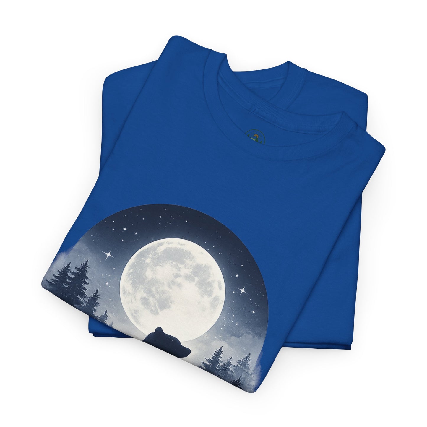 Mystic Bear Silhouette T-Shirt – Minimalist Nature Graphic Tee, Forest Spirit Design, Wildlife Lover Shirt