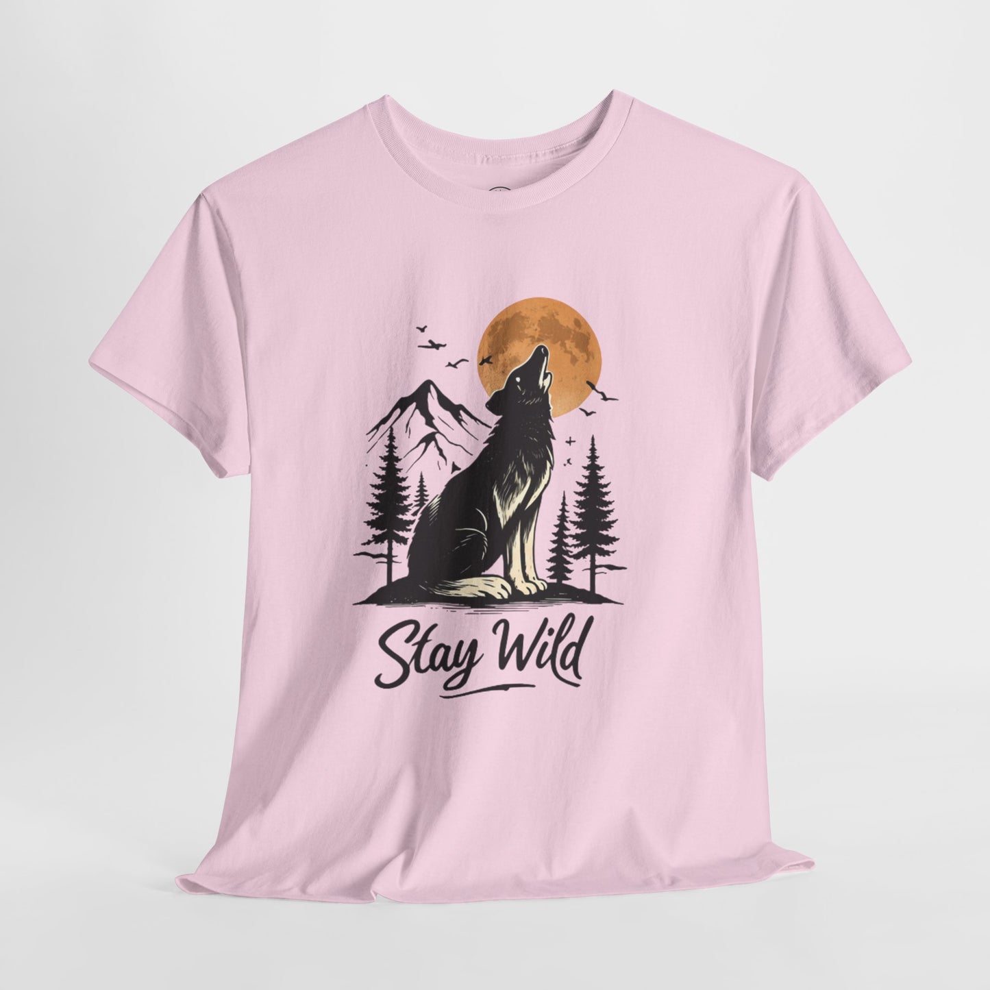 Howling Wolf Stay Wild Shirt – Aesthetic Nature Tee for Outdoor Lovers & Adventure Souls