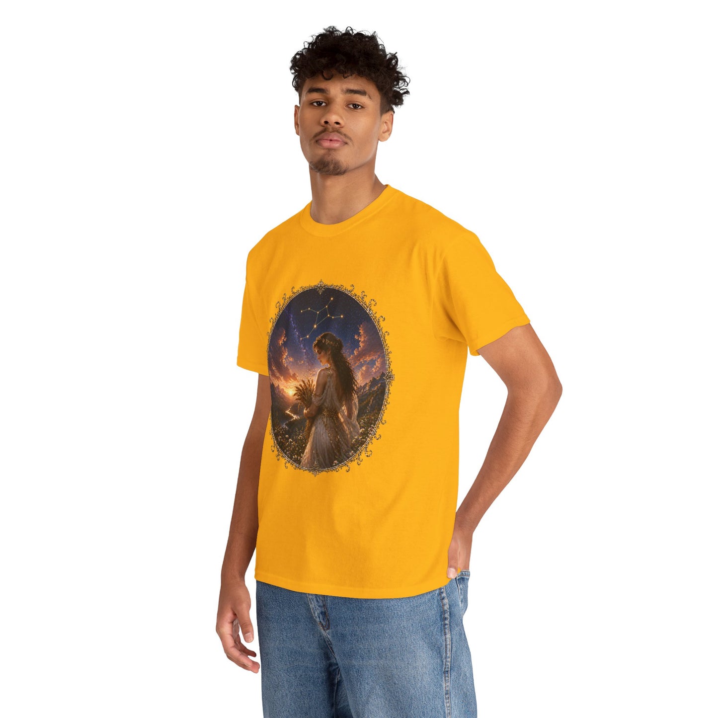 Virgo Zodiac T-Shirt – Minimalist Maiden Design | Elegant Astrology & Nature Tee