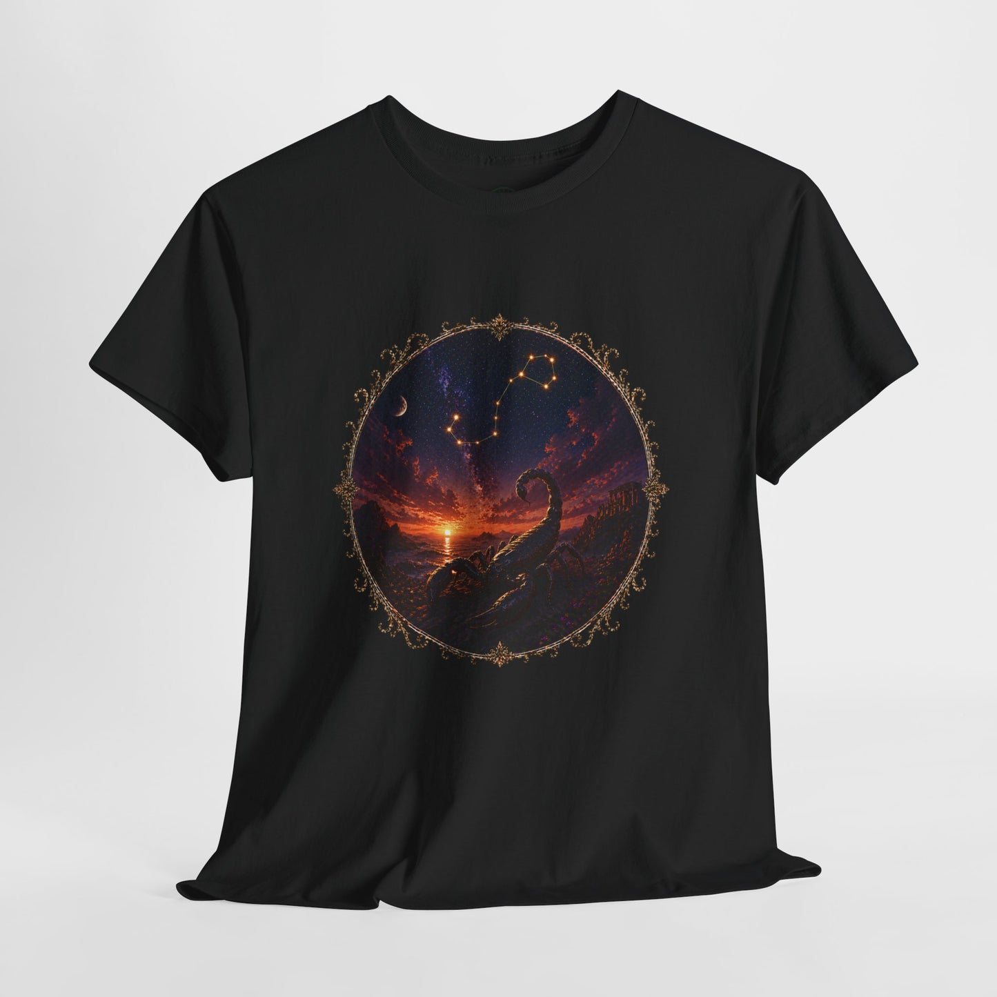 Scorpio Zodiac T-Shirt – Dark Scorpion Mystic Design | Intense Astrology Power Tee