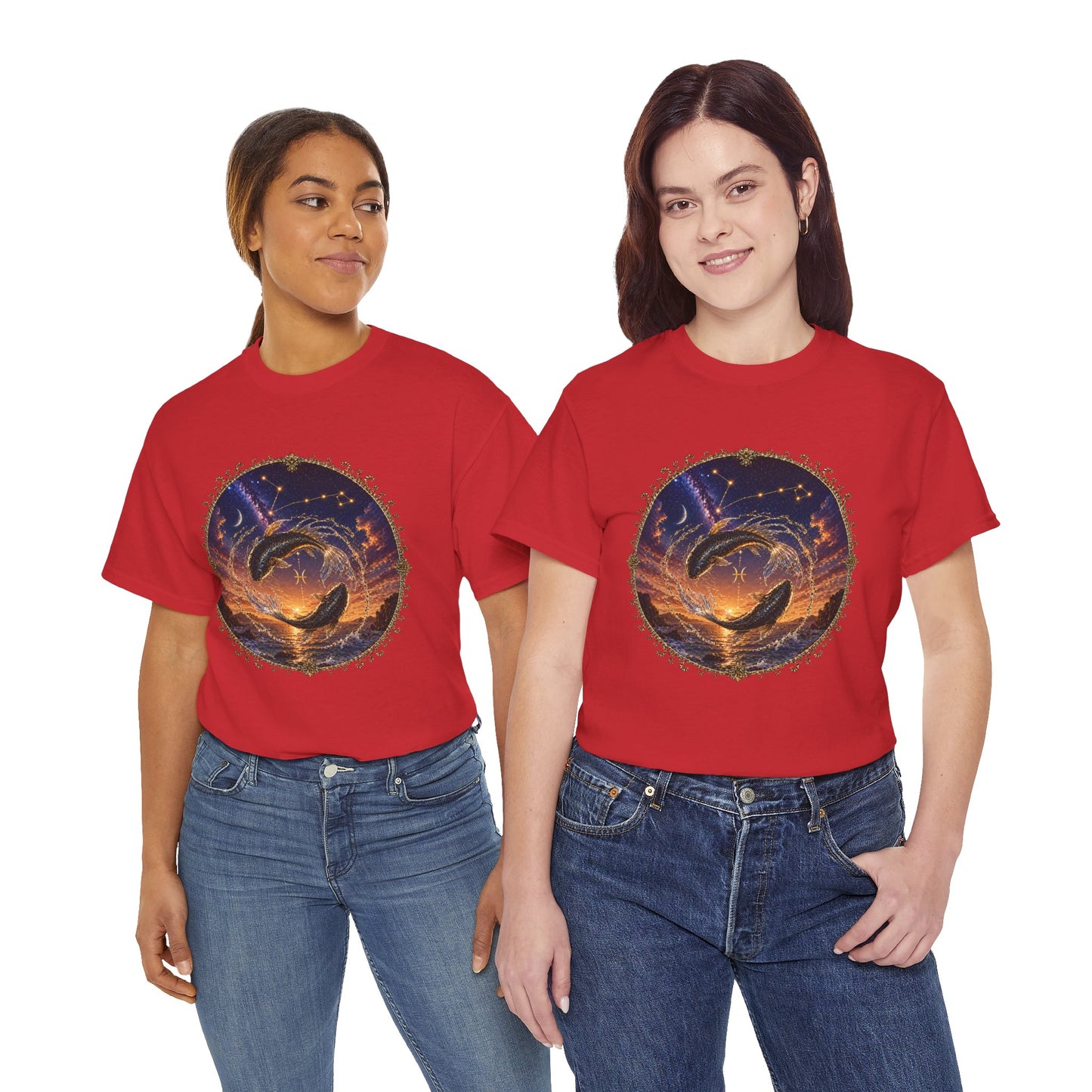 Pisces Zodiac T-Shirt – Dreamy Fish Cosmic Design | Spiritual & Aesthetic Astrology Tee
