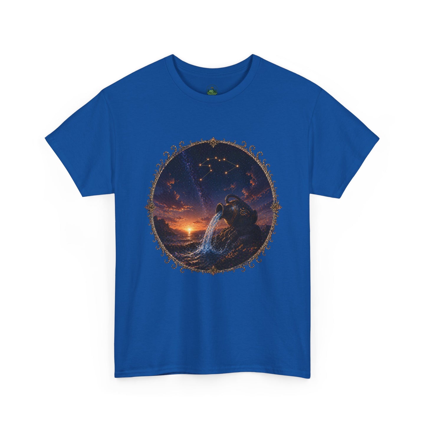 Aquarius Zodiac T-Shirt – Water Bearer Cosmic Design | Unique & Visionary Astrology Tee