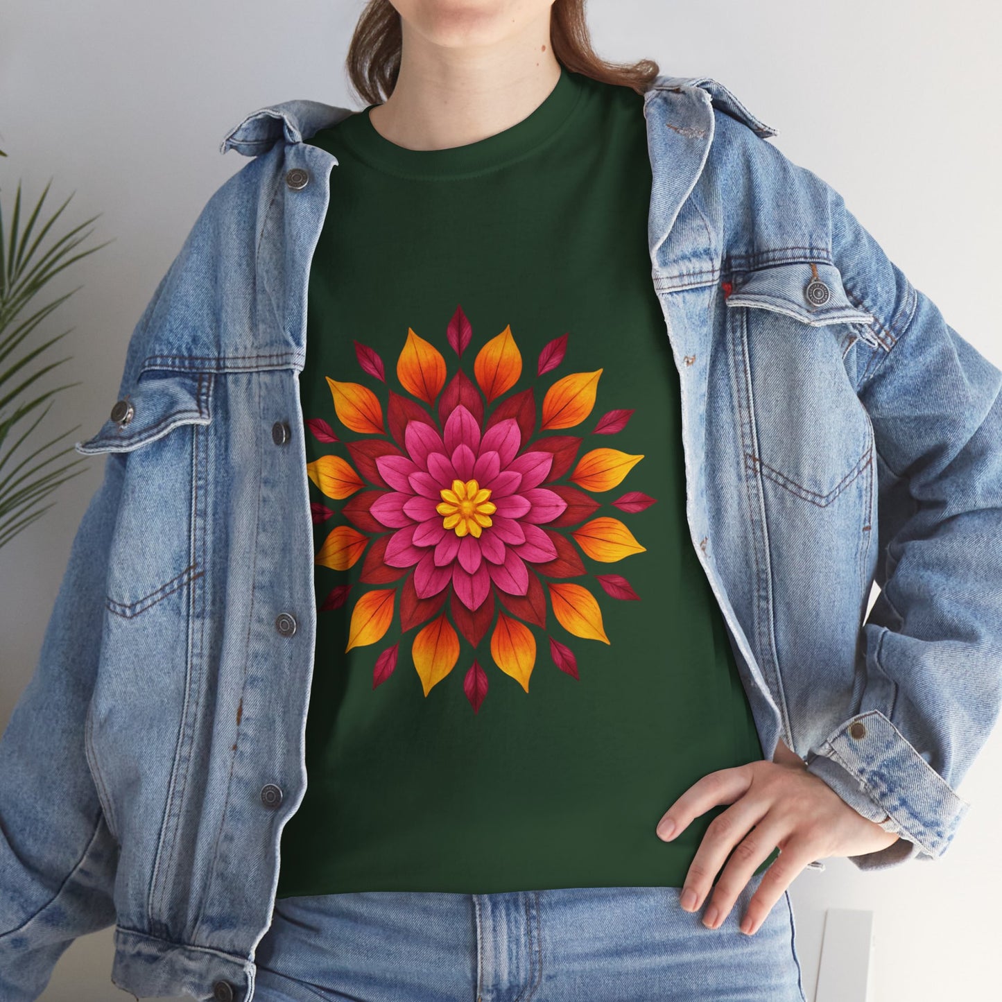 Floral Mandala T- Shirt -Boho Flower Aesthetic Tee