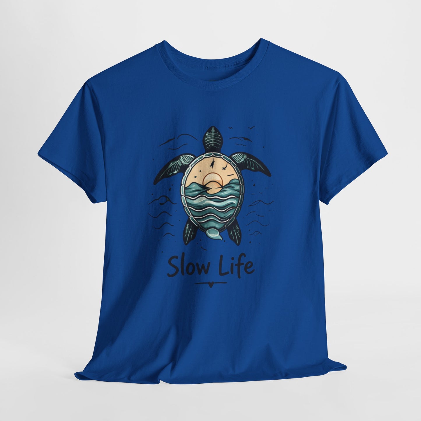 Slow Life Turtle Shirt – Aesthetic Ocean Tee for Relaxed Souls & Beach Lovers