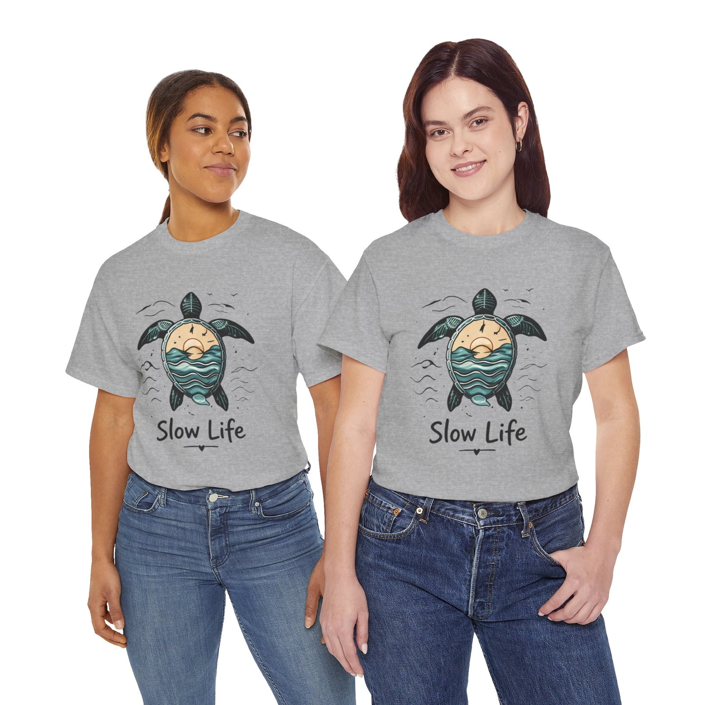 Slow Life Turtle Shirt – Aesthetic Ocean Tee for Relaxed Souls & Beach Lovers